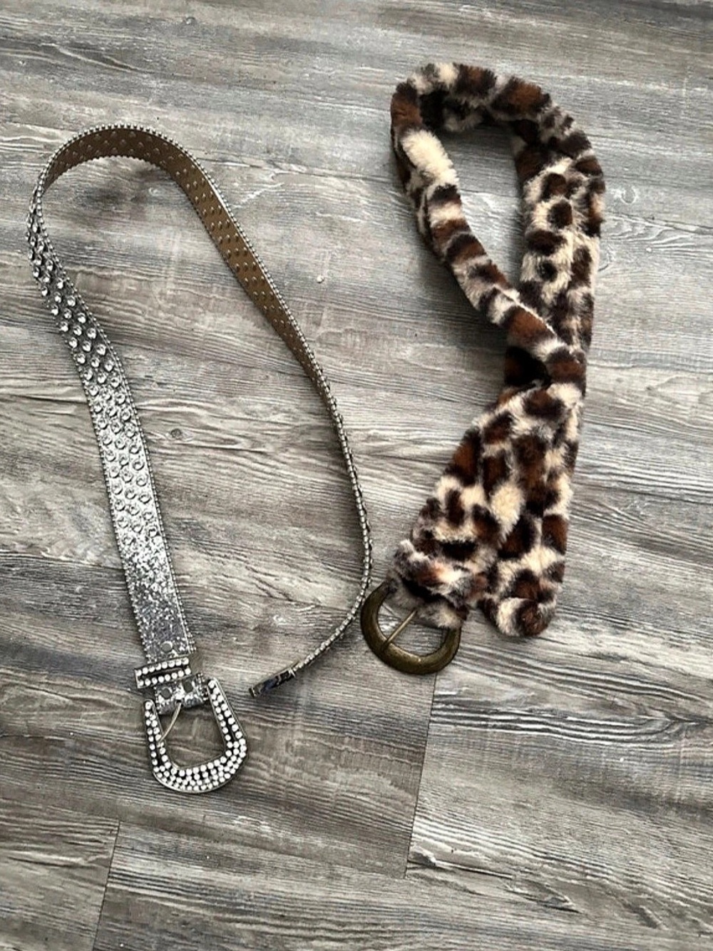 Animal Print & Rhinestone Belt bundle